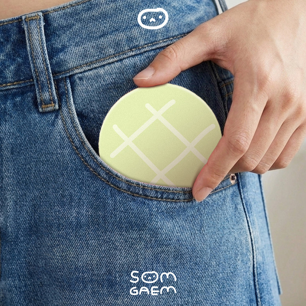 Melon Pan Pocket Mirror
