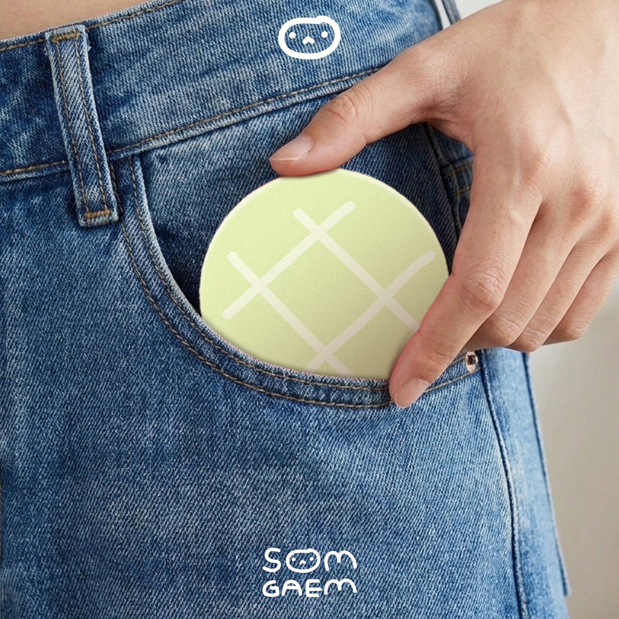 Melon Pan Pocket Mirror