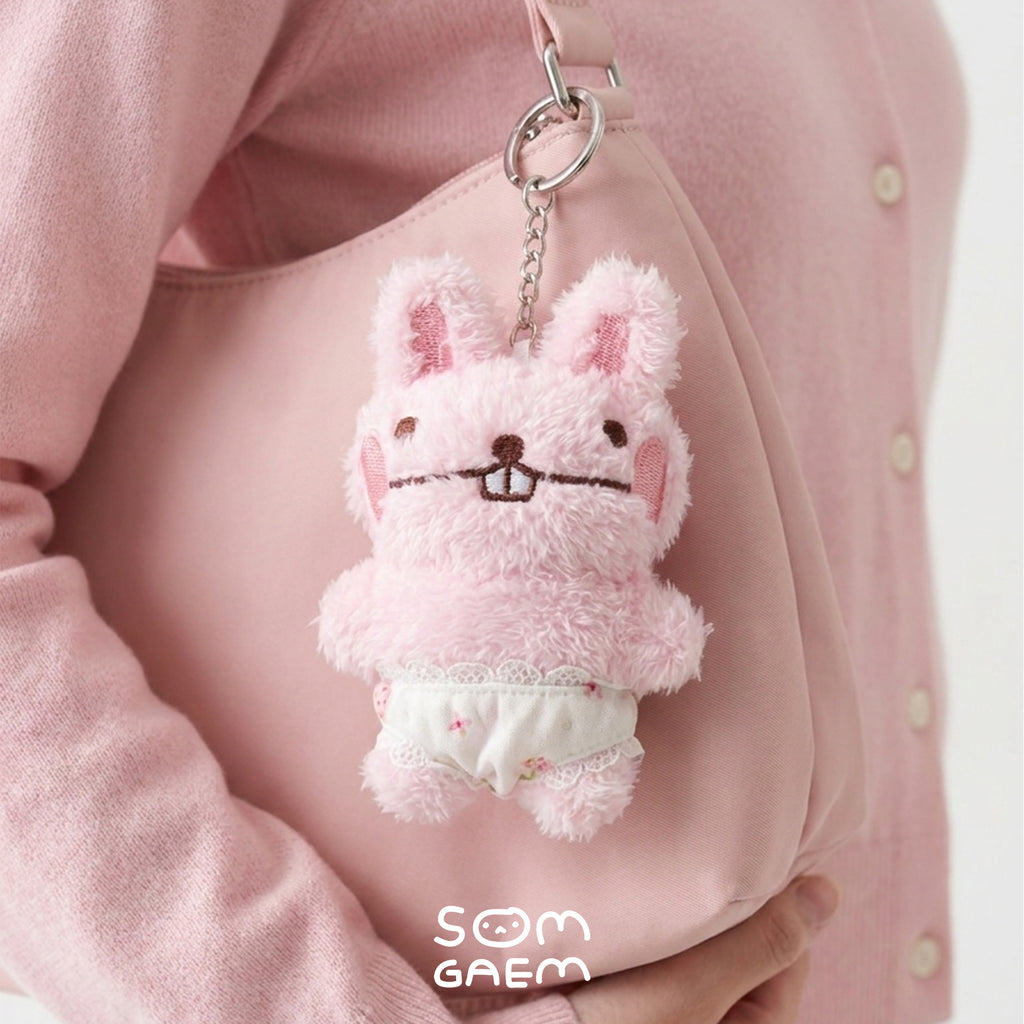 Berry Bunny Plush Keychain