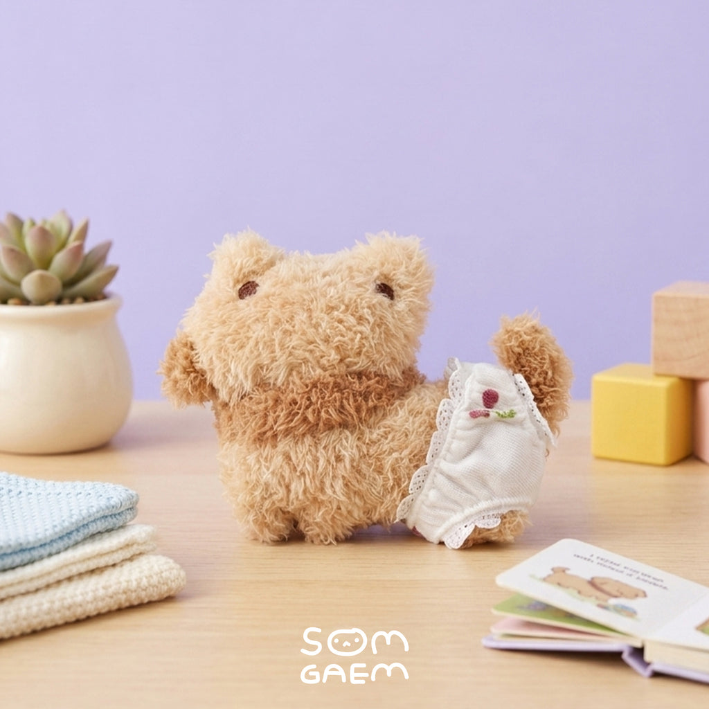 Choco Puppy Plush Keychain
