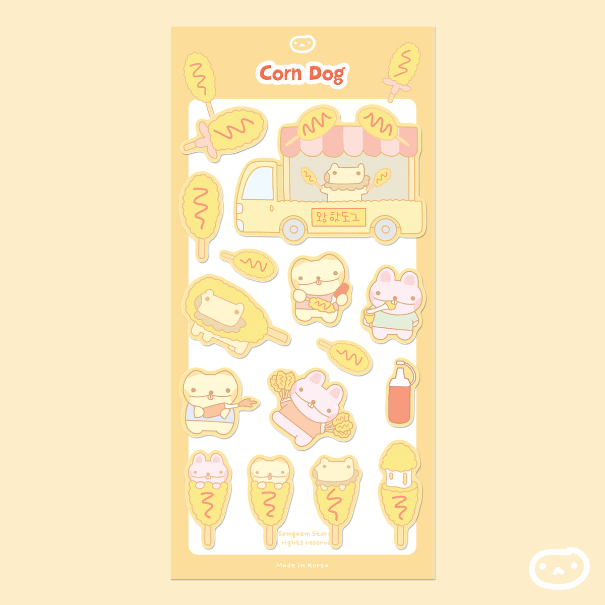 Sticker Sheet | Corn Dog